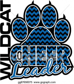 Clip Art Vector - Wildcat cheerleader. Stock EPS gg87656075 ...