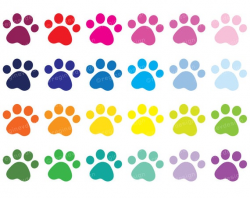Cute Puppy Paw Print Clipart, Dog Paws, Paw Print, Puppy Paws, Vector, Cat  Paws, Digital Clip Art, Sticker, Kitten, Kawaii, Commercial Use