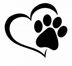 No Clipart - Dog Paw Black And White, Transparent Png ...