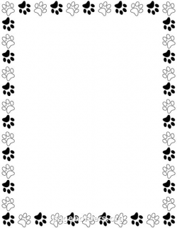 Black and White Paw Print Border | ClipArt - Tags, Frames e ...