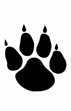 Bobcat Clipart Library Wolf Paw Huge - Paw Print With Heart ...
