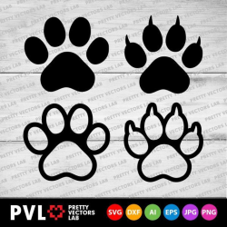 Paw Svg, Paw Print Svg, Dog Paw Svg, Cat Paw Clipart, Paw with Claws, Paws  Svg Dxf Eps Png, Tiger, Lion Print, Silhouette, Cricut, Cut Files