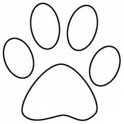 Paw print outline clipart - Clip Art Library