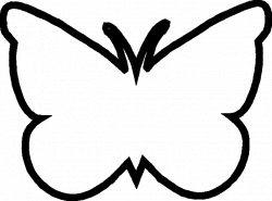 Butterfly Outline Template Printable 4 Paw Dashed Clipart - Clip Art ...