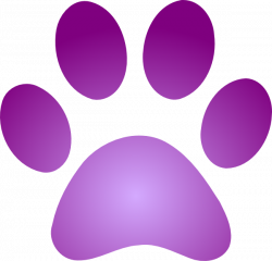 Purple Paw Print With Gradient Clip Art at Clker.com - vector clip ...
