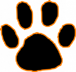 tiger paw pictures | Black Tiger Paw Print With Orange ...