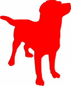 Red dog silhouette free image
