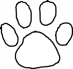 Tiger Paw Print Outline At Clkercom Vector Online free image