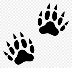 Svg Free Library Animal Footprints Clipart - Wolverine Paw ...