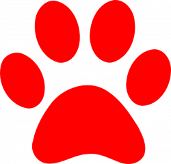 Red Paw Print | Red | Pinterest | Paw print clip art and Clip art