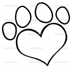 Paw Print Outline | dog-paw-heart-clip-art ...