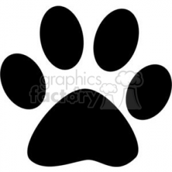 2771-Black-Paw-Print clipart. Royalty-free clipart # 380373