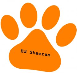 Orange Paw Ed Sheeran Text Clip Art at Clker.com - vector clip art ...