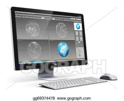 Stock Illustration - Professional desktop computer ...