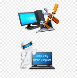 Advertisement Clipart Pc User - Computer Laptop Service, HD ...