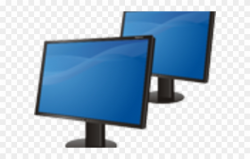 Pc Clipart Client Pc - Multiple Monitor Icon - Png Download ...