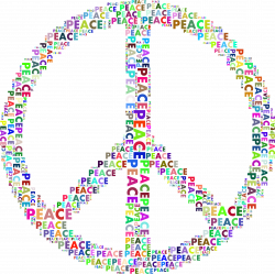 Prismatic Peace Sign Word Cloud No Background Icons PNG - Free PNG ...