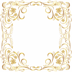 Deco Gold Border Frame PNG Clip Art | Gallery Yopriceville - High ...