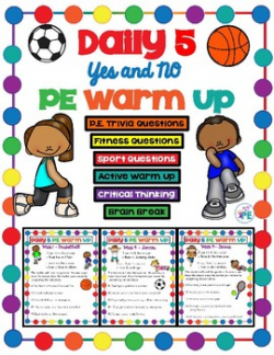 Elementary PE Yes or No Daily 5 Warm Up Exercise & Comprehension Activity