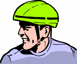 Wearing Bicycle Safety Helmet - Vector Image