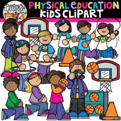 Physical Education Kids Clipart {School Clipart}