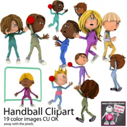 Team Handball Sport Clip Art for PE - European Handball