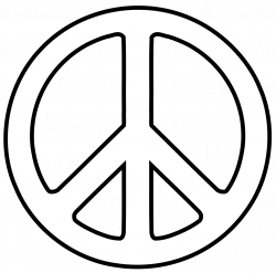 Peace Symbol Line Clipart