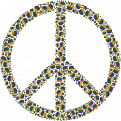 Clipart - Colorful Circles Peace Sign 17 Without Background