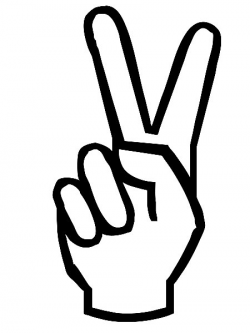 Cartoon Peace Sign Hand - Clipart library - Clip Art Library