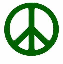 Green Peace Symbol Peace Sign Clipart - Clip Art Library