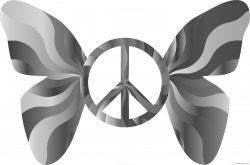 Groovy Peace Sign Butterfly Clipart - ClipartBlack.com