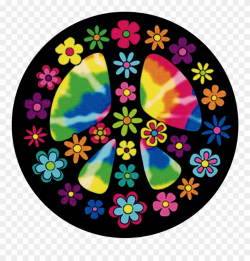 Flowery Hippie Peace Sign - Peace Sign Clipart (#3546803 ...