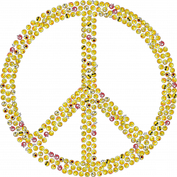 Clipart - Peace Sign Smileys