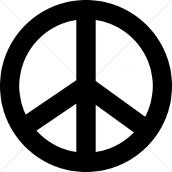 Black Peace Symbol | Peace Clipart