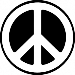 Black White Peace Sign scallywag peacesymbol.org Peace Symbol - Clip ...
