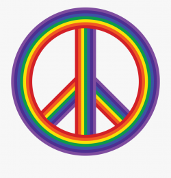 Free Of A Rainbow Symbol - Rainbow Peace Sign Png #913261 ...