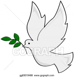 Vector Art - Peace dove. Clipart Drawing gg63019488 - GoGraph
