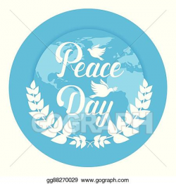 Vector Clipart - World peace day earth international holiday ...
