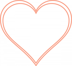 Double Outline Heart Peach Clip Art at Clker.com - vector clip art ...