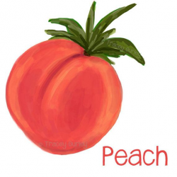 Peach original art download 2 files peach printable peach ...