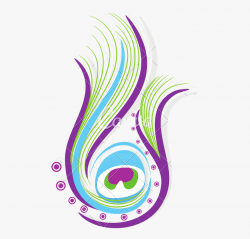 Clip Art Creative Abstract Peacock Feather Design With ...