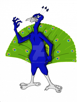 Angry peacock clipart free