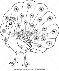 Peacock Clipart Black And White 1 | Clipart Station ...
