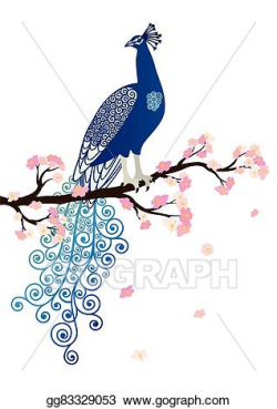 Vector Illustration - Abstract peacock . EPS Clipart ...