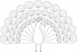 Pretty Peacock Coloring Page | For Kids | Peacock coloring ...