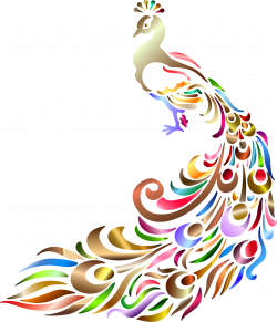 Clipart - Chromatic Peacock No Background | planner | Pinterest ...