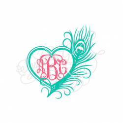 Peacock Heart Frame SVG DXF digital download files for Silhouette Cricut  vector clipart graphics Vinyl Cutting Machine, Screen Printing