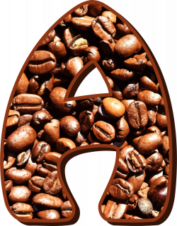 Clipart - Coffee beans typography A