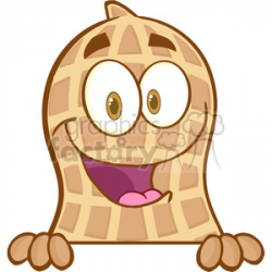 Logo Of A Cartoon Peanut Mascot Character clipart. Royalty ...