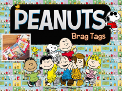 Peanuts Inspired brag tags! This is a great way to motivate ...
